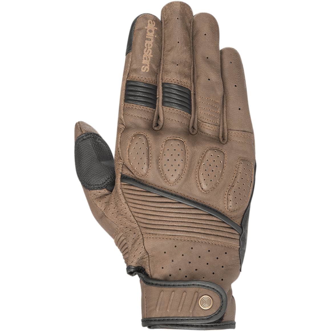 Crazy Eight Gloves - Brown/Black - Alpinestars motorcycle gloves, view 1