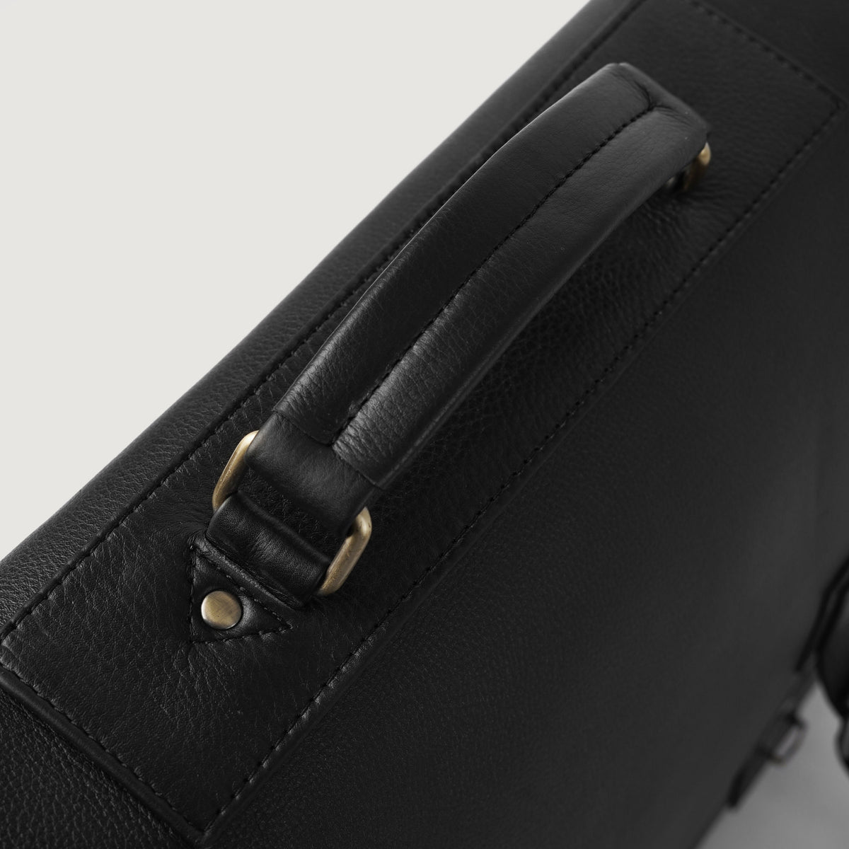 Brex Cristoph Black Leather Messenger Bag - black leather messenger bag, view 5