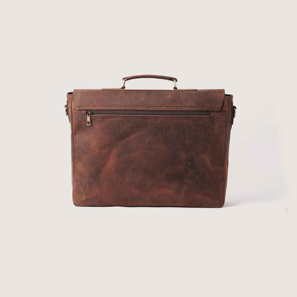 Brex Cristoph Vintage Distressed Brown Leather Messenger Bag - brown vintage distressed leather messenger bag, view 4