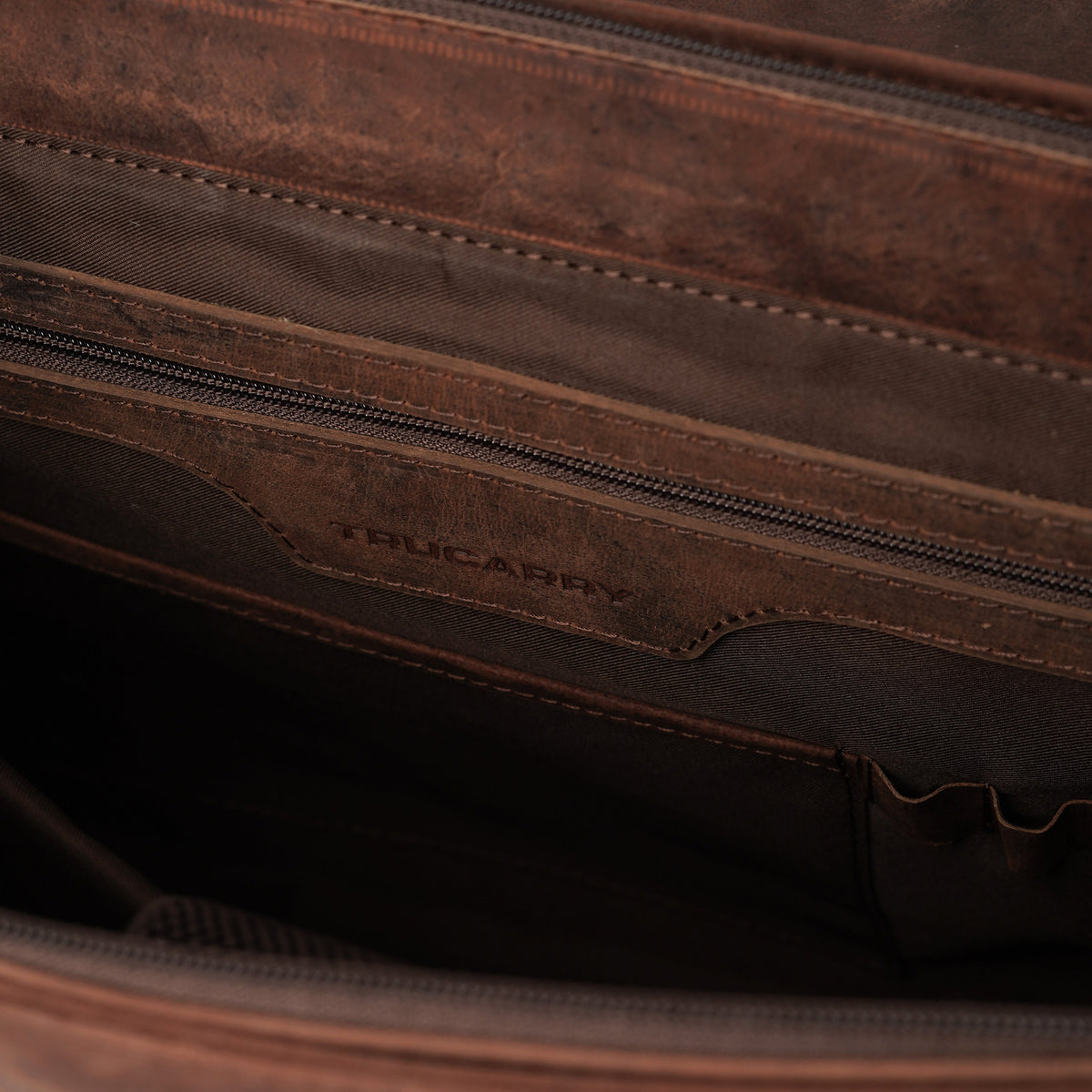 Brex Cristoph Vintage Distressed Brown Leather Messenger Bag - brown vintage distressed leather messenger bag, view 5