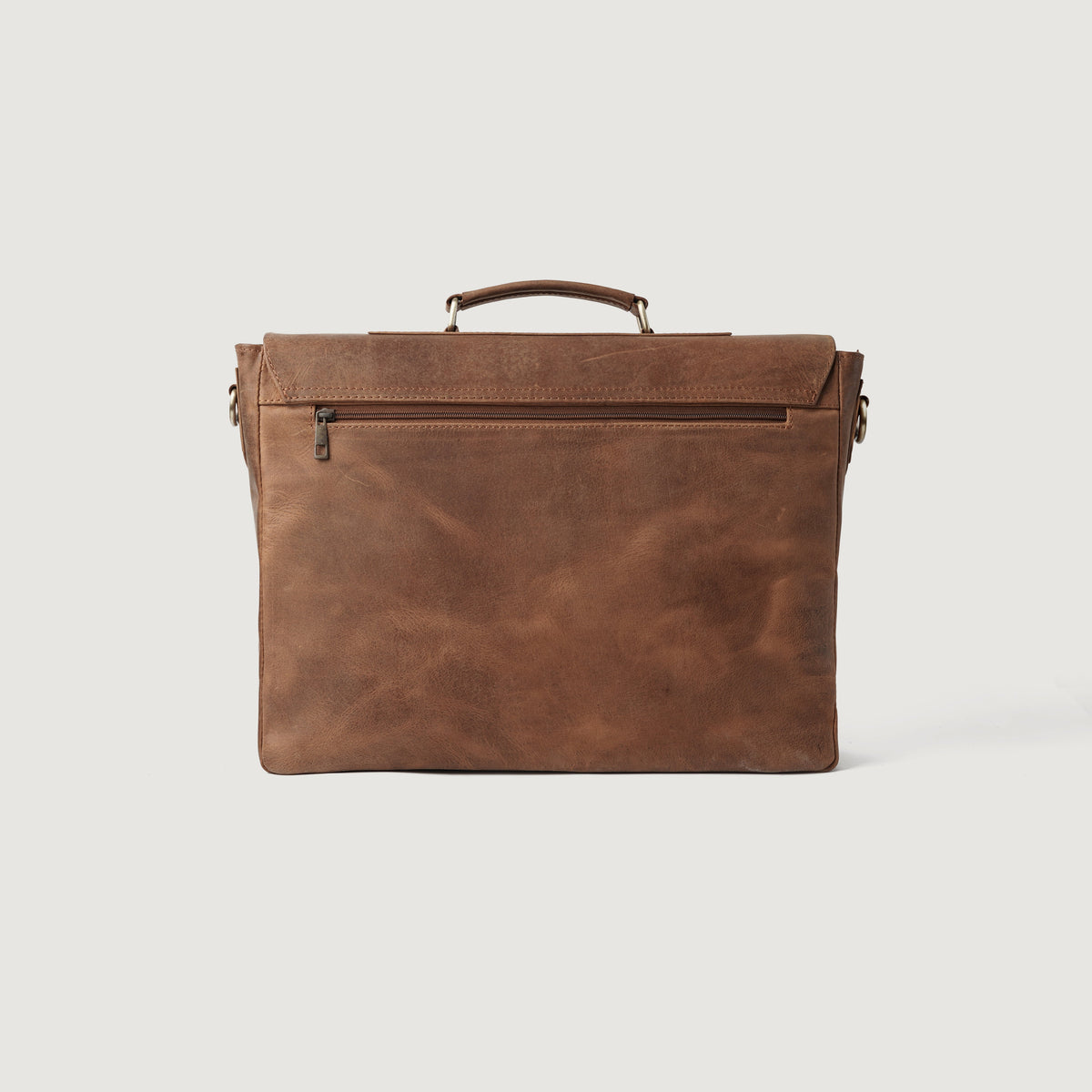 Brex Cristoph Vintage Tan Leather Messenger Bag - tan vintage leather messenger bag, view 3