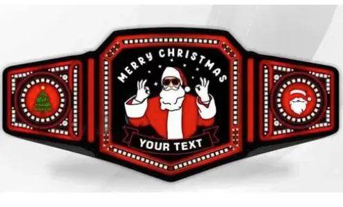 Customized Christmas Championship Inspired Collectible Title Belt - photo 2 of 7 | Brex International