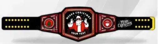 Customized Christmas Championship Inspired Collectible Title Belt - photo 3 of 7 | Brex International