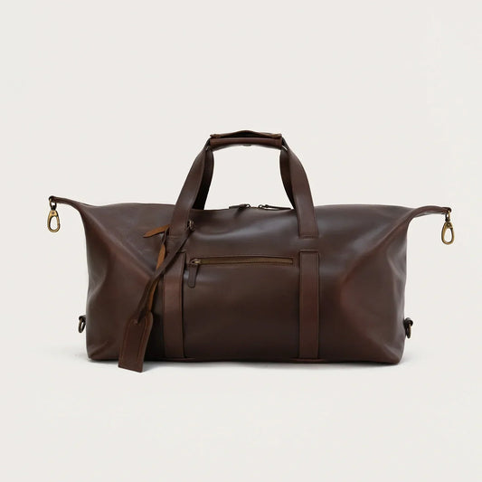 Brex Dale Vintage Brown Leather Duffle Bag - brown vintage leather duffle bag, view 1