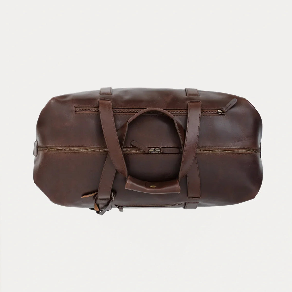 Brex Dale Vintage Brown Leather Duffle Bag - brown vintage leather duffle bag, view 3
