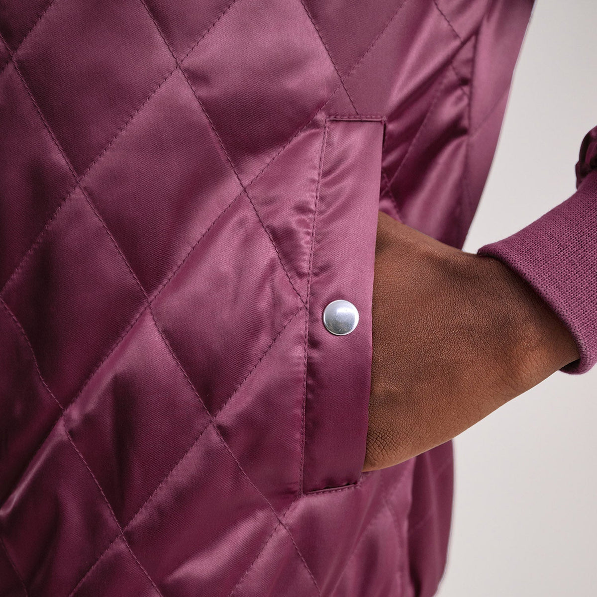 Danson Quilted Maroon Varsity Jacket - men's jacket in maroon premium leather, view 6