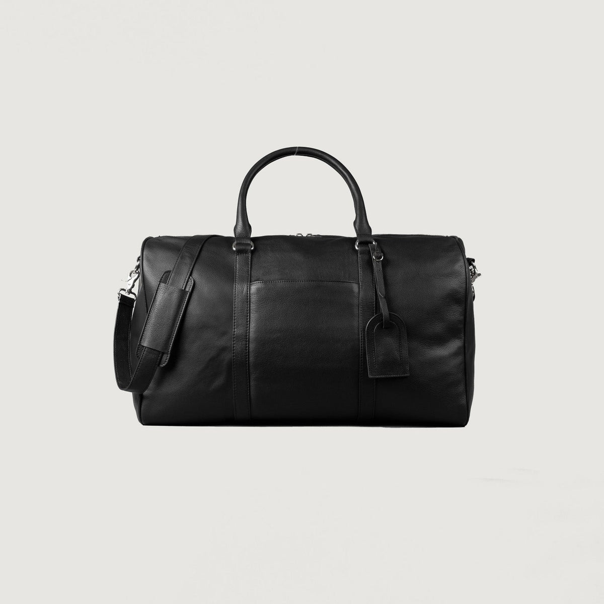Brex Darrio Black Leather Duffle Bag - black leather duffle bag, view 1