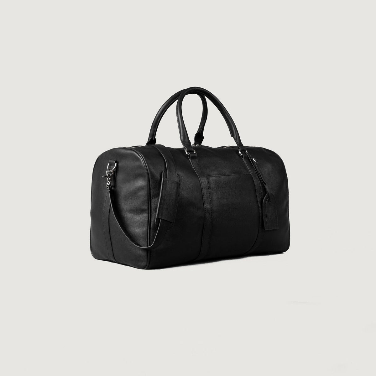 Brex Darrio Black Leather Duffle Bag - black leather duffle bag, view 3