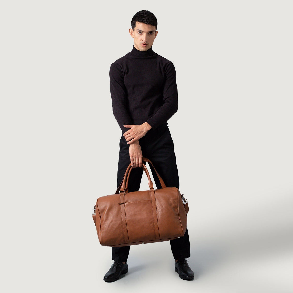 Brex Darrio Brown Leather Duffle Bag - brown leather duffle bag, view 2