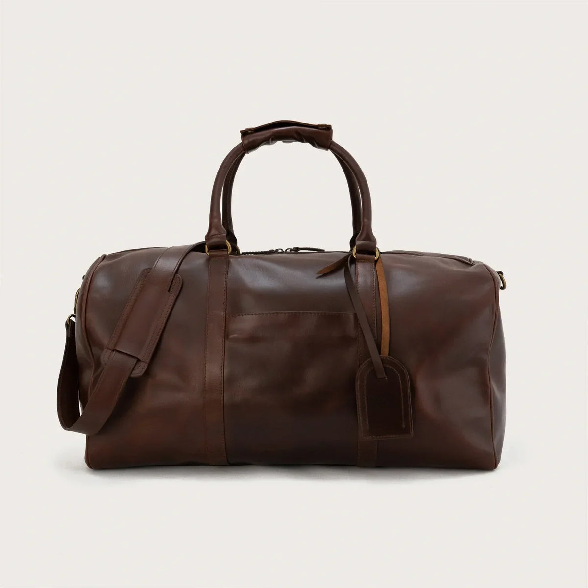 Brex Darrio Vintage Brown Leather Duffle Bag - brown vintage leather duffle bag, view 1