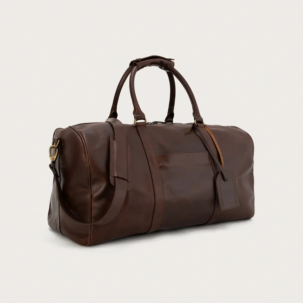 Brex Darrio Vintage Brown Leather Duffle Bag - brown vintage leather duffle bag, view 3