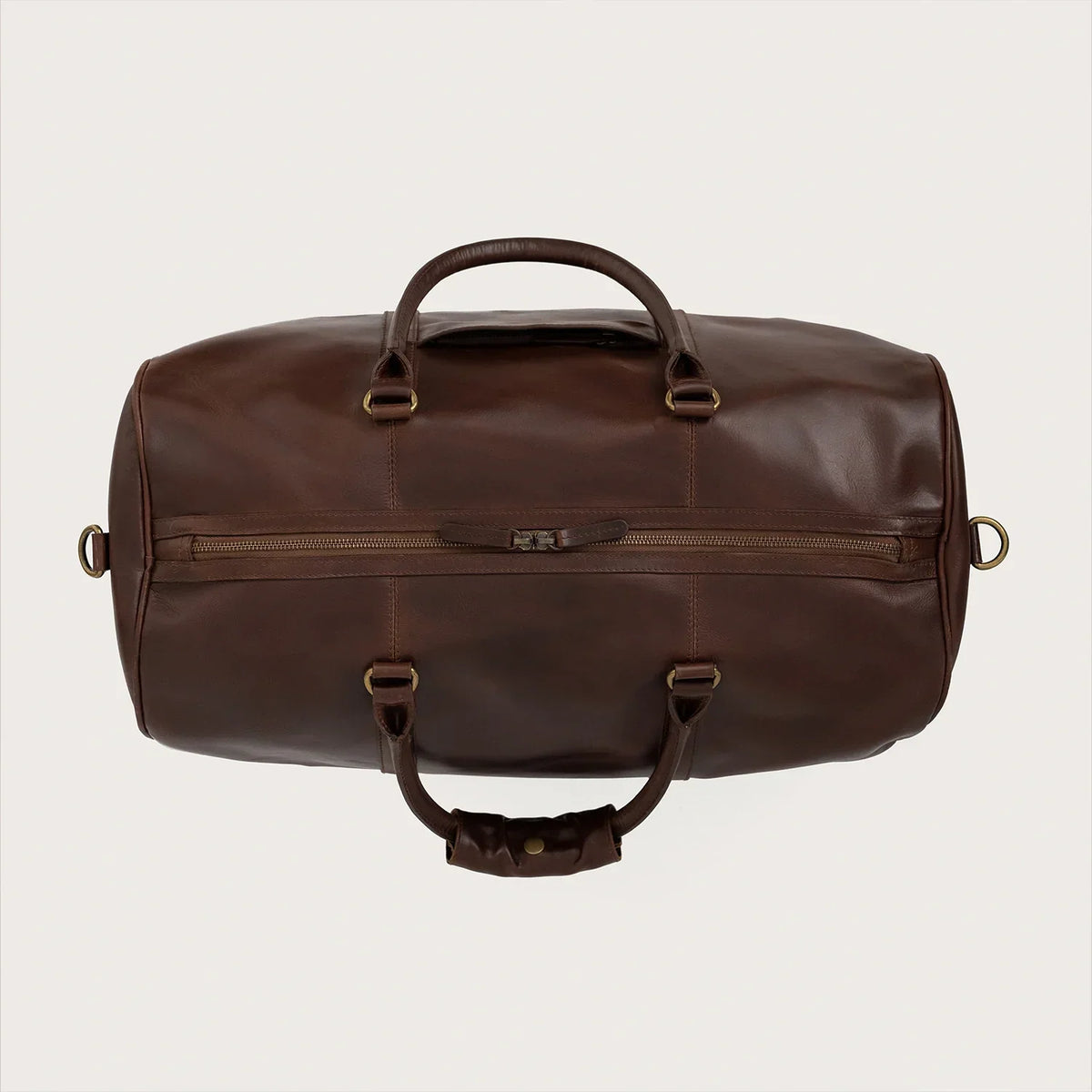 Brex Darrio Vintage Brown Leather Duffle Bag - brown vintage leather duffle bag, view 4
