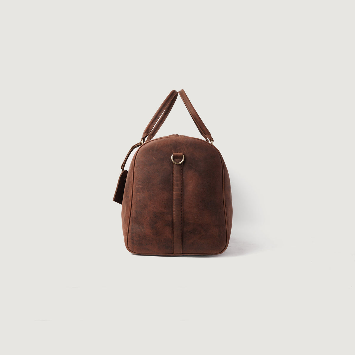Brex Darrio Vintage Distressed Brown Leather Duffle Bag - brown vintage distressed leather duffle bag, view 3