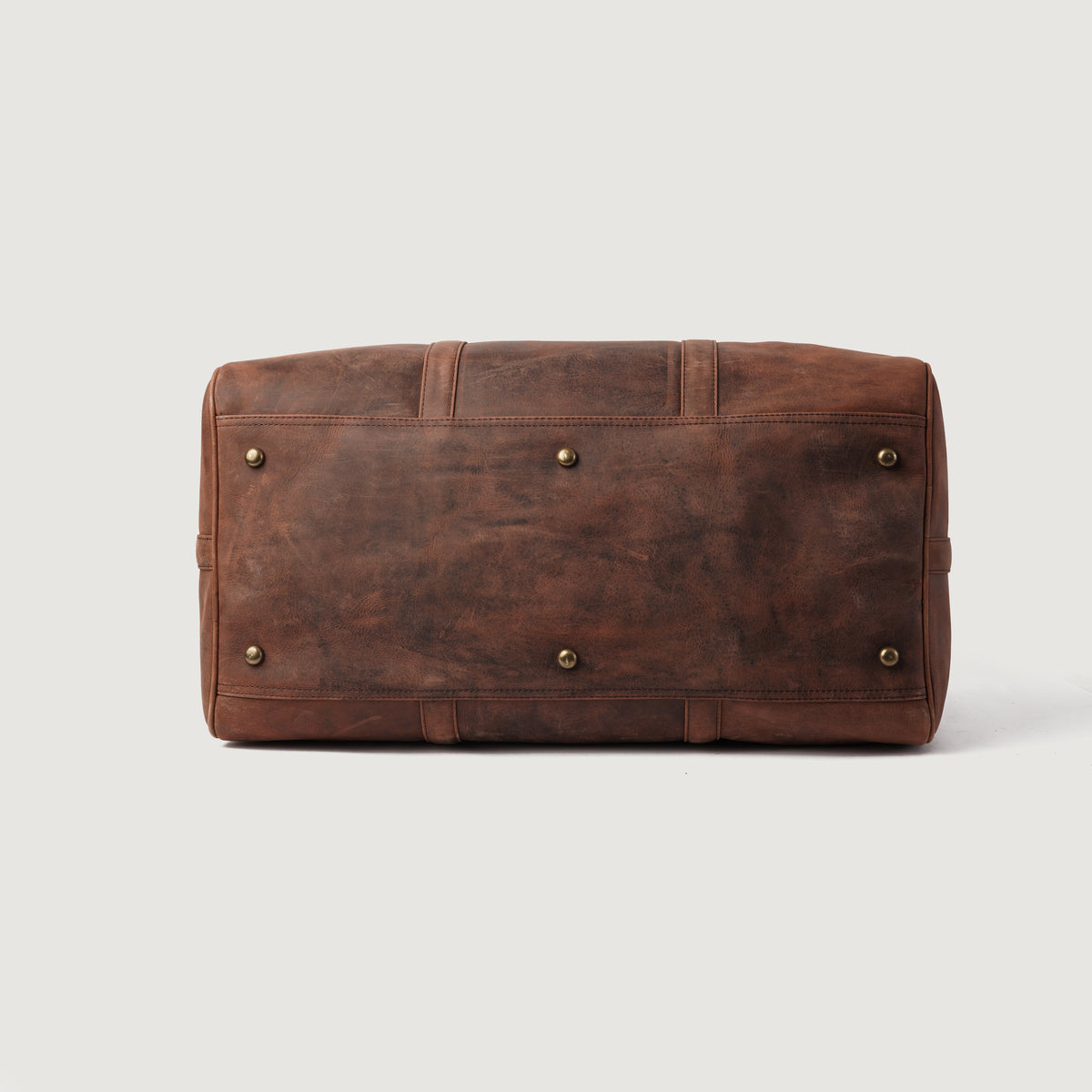 Brex Darrio Vintage Distressed Brown Leather Duffle Bag - brown vintage distressed leather duffle bag, view 5