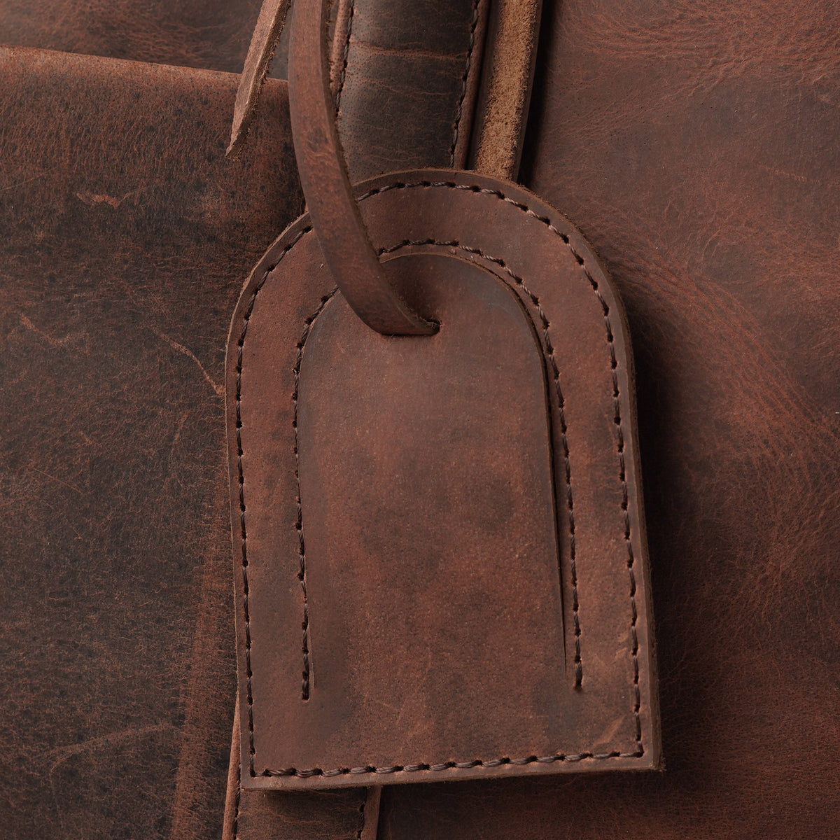Brex Darrio Vintage Distressed Brown Leather Duffle Bag - brown vintage distressed leather duffle bag, view 7