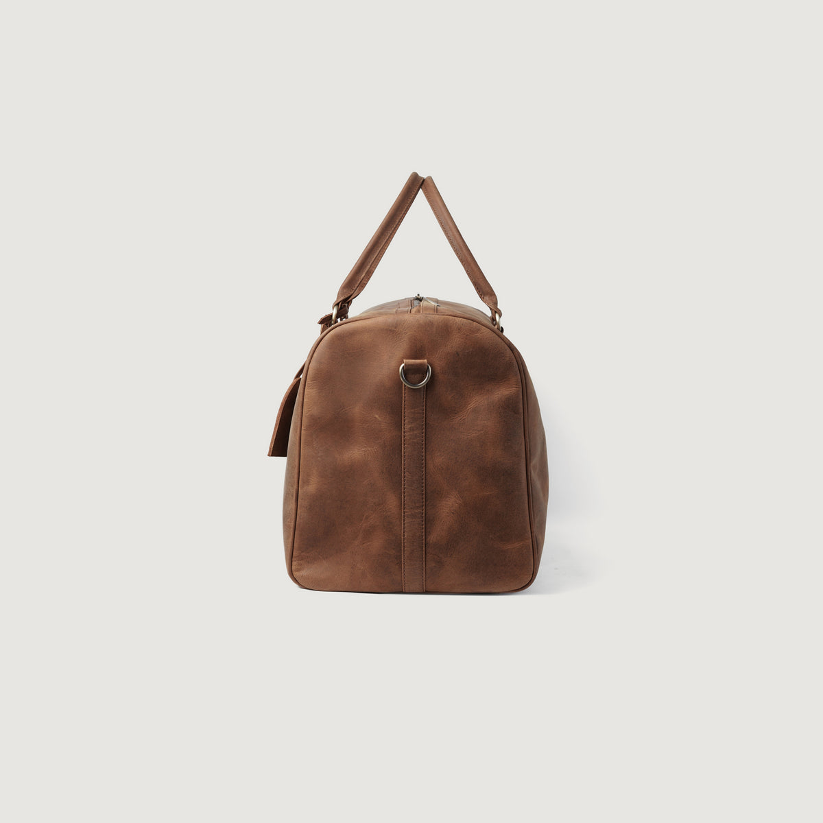 Brex Darrio Vintage Tan Brown Leather Duffle Bag - brown & tan vintage leather duffle bag, view 7