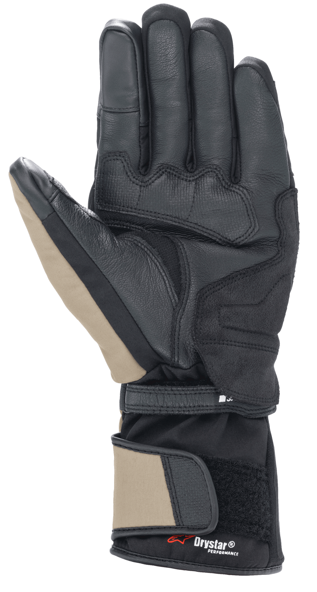 Denali Aerogel Drystar® Gloves - Black/Dark Khaki/Red Fluo - Alpinestars motorcycle gloves, view 2