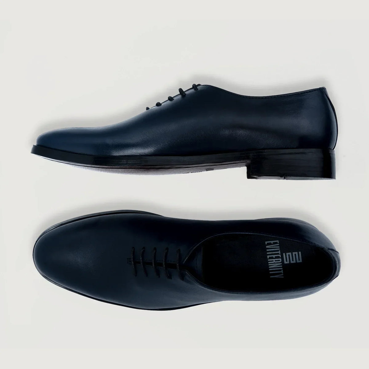 Director Wholecut Midnight Blue Leather Shoes - men's shoes in midnight blue genuine leather, view 3