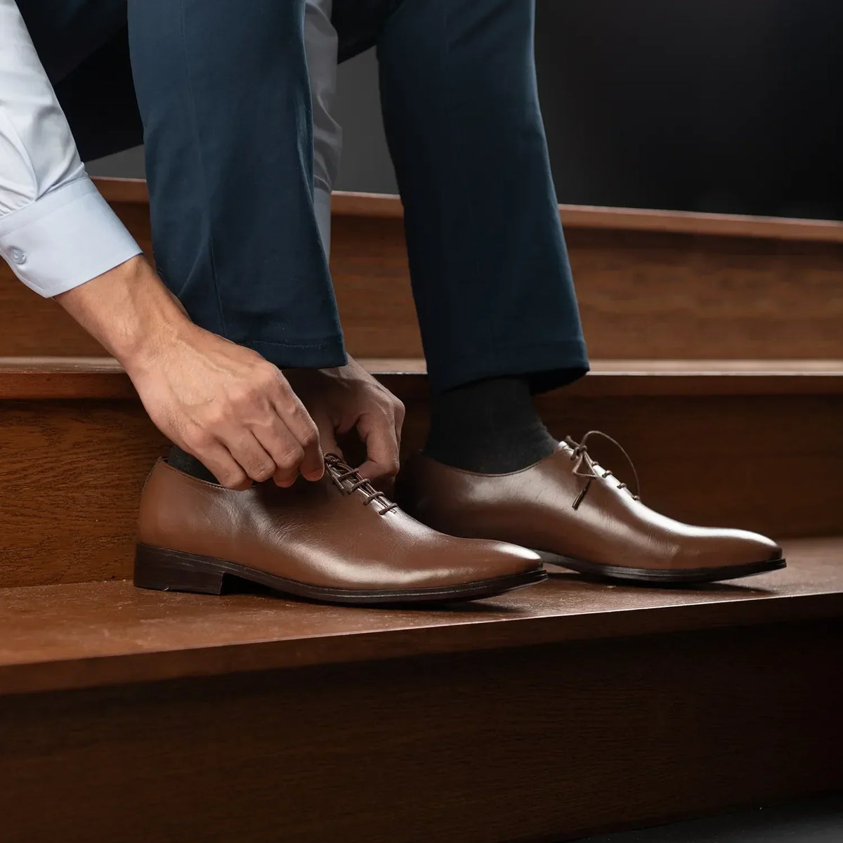 Director Wholecut Tan Leather Shoes - men's shoes in tan genuine leather, view 10