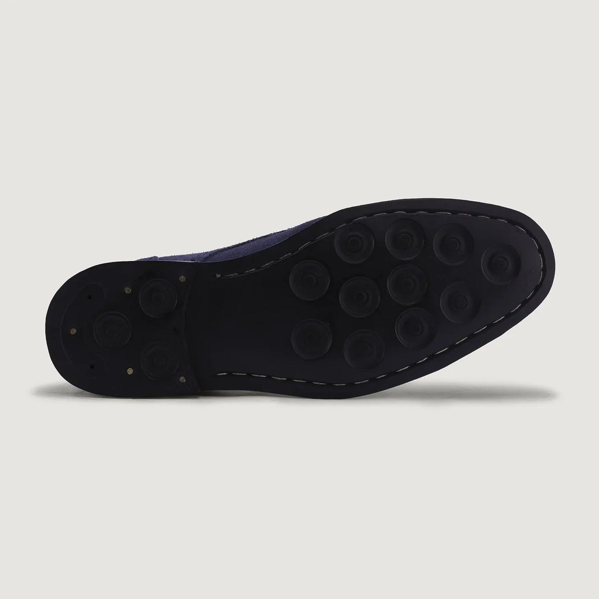 Dirk Brogues Derby Blue Suede Leather Shoes Rugged Sole - men's shoes in blue suede leather, view 5
