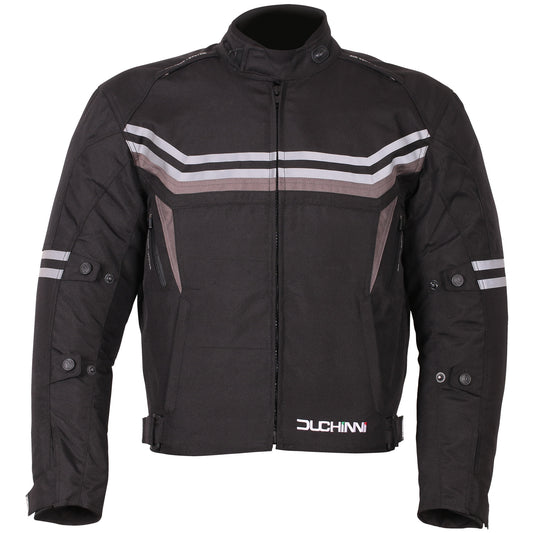 Duchinni Archer Textile Jacket - Black / Gun - Duchinni motorcycle jacket, view 1