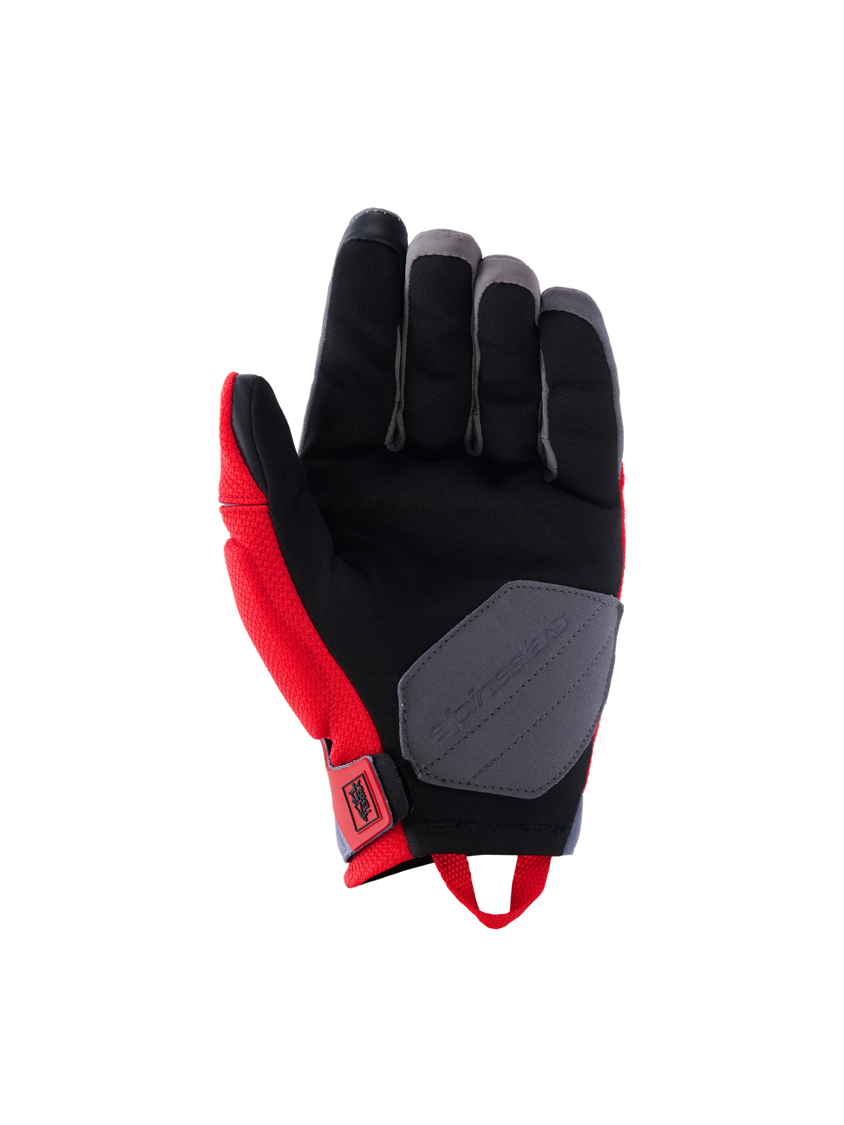 Durack Gloves - Bright Red/Walnut - Alpinestars motorcycle gloves, view 2
