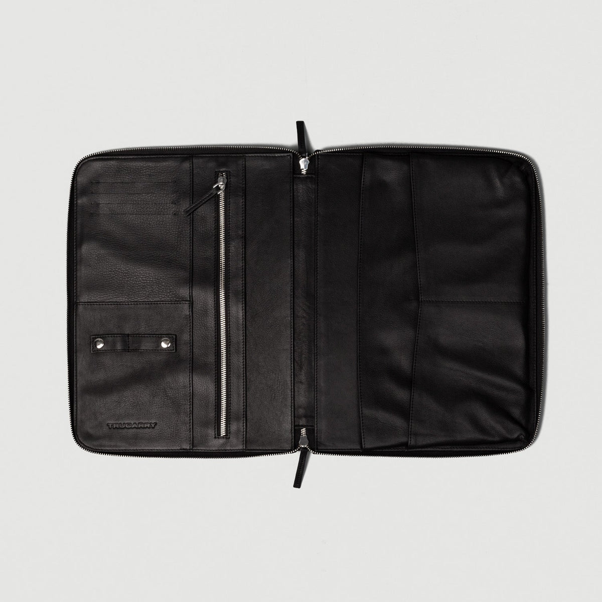 Brex Eclectic Black Leather Folio Organizer - black leather folio organizer, view 6