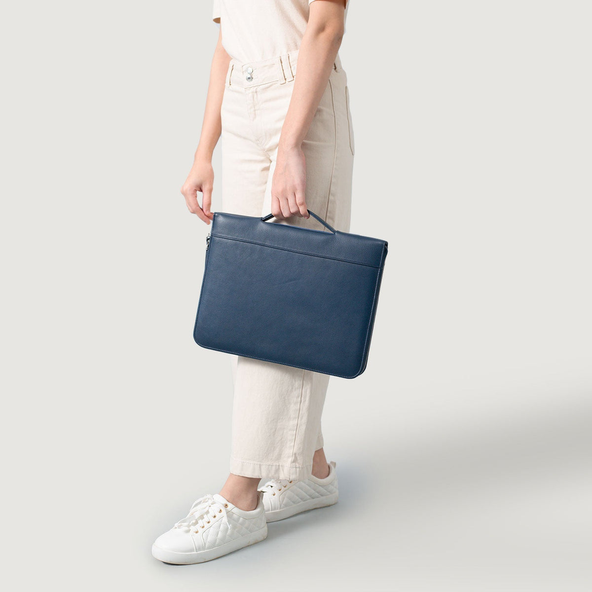 Brex Eclectic Midnight Blue Leather Folio Organizer - midnight blue leather folio organizer, view 5