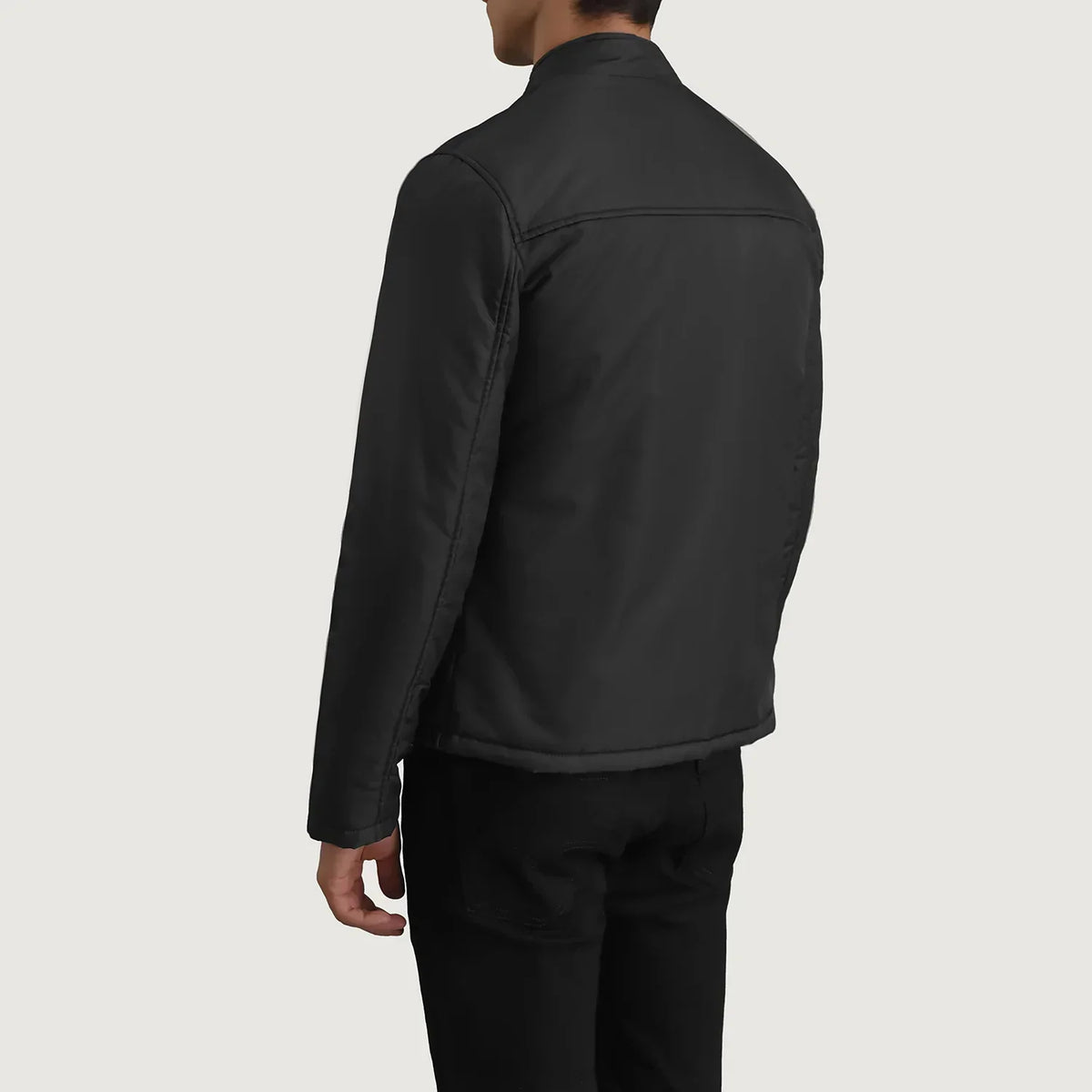 Elliot Black Lightweight Jacket - men's jacket in black nylon-polyester fabric, view 5