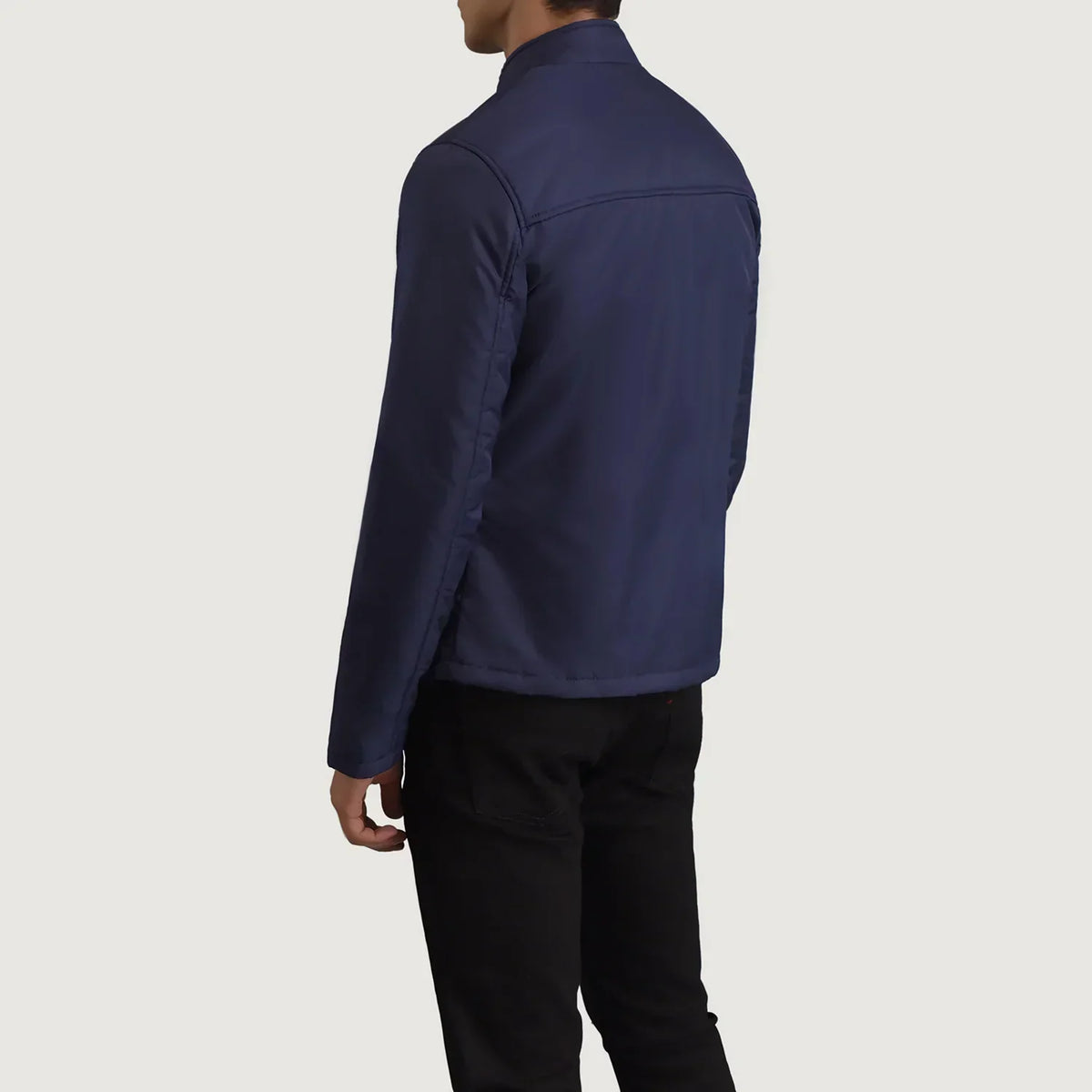 Elliot Blue Lightweight Jacket - men's jacket in blue nylon-polyester fabric, view 5