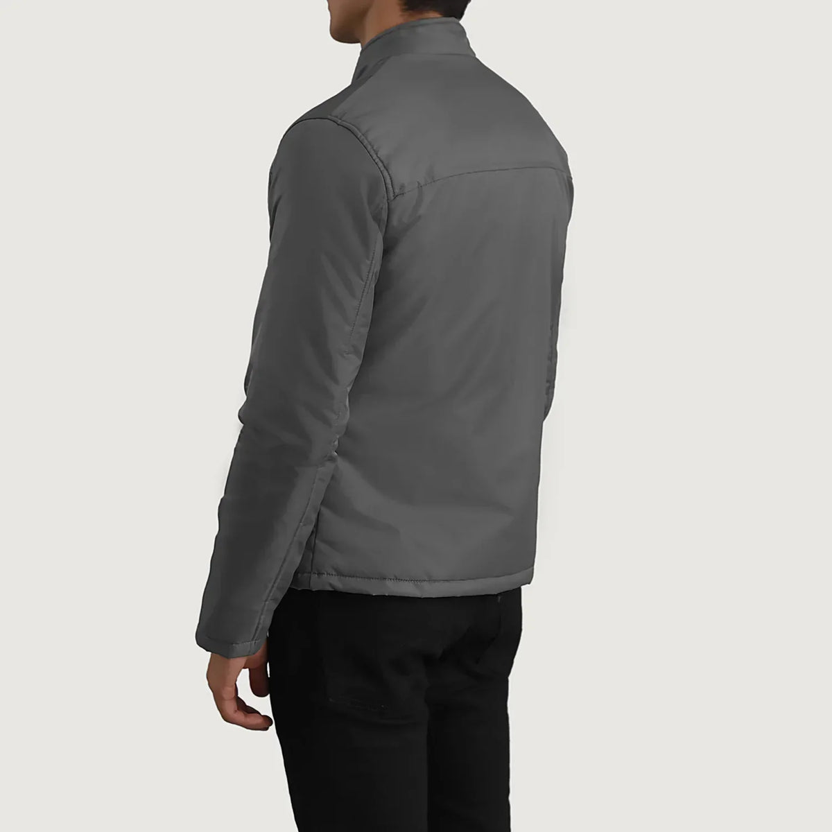 Elliot Grey Lightweight Jacket - men's jacket in grey nylon-polyester fabric, view 5