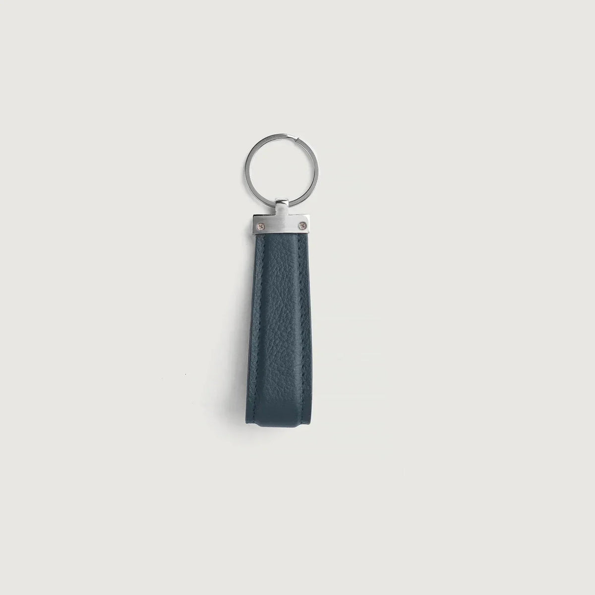 Brex Elroy Blue Leather Keychain - blue leather keychain, view 2