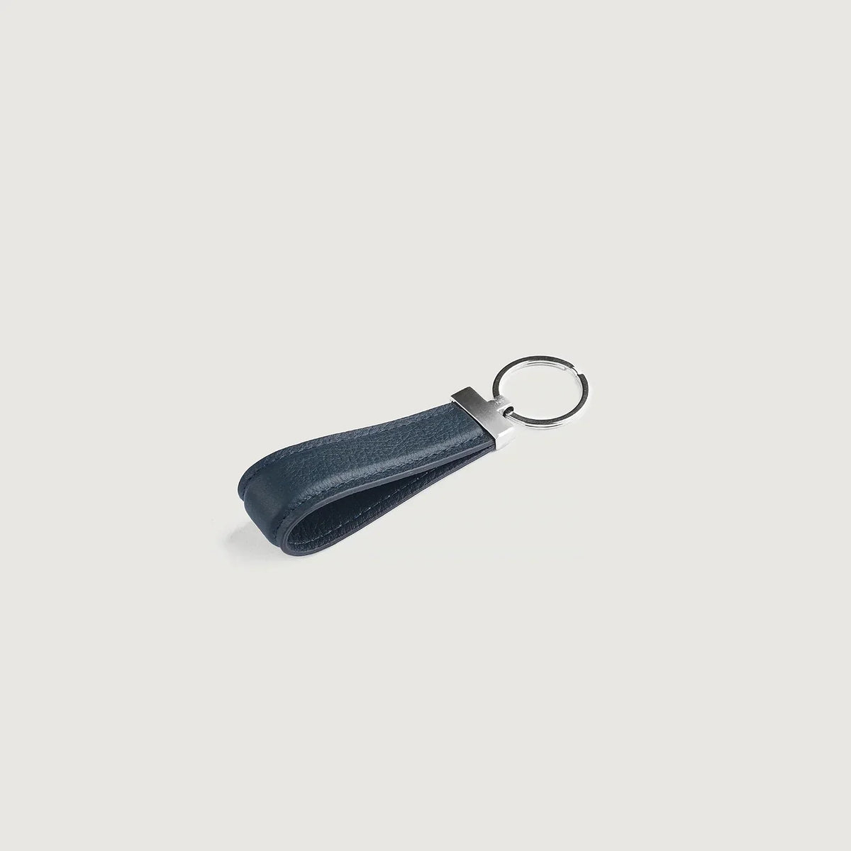 Brex Elroy Blue Leather Keychain - blue leather keychain, view 3