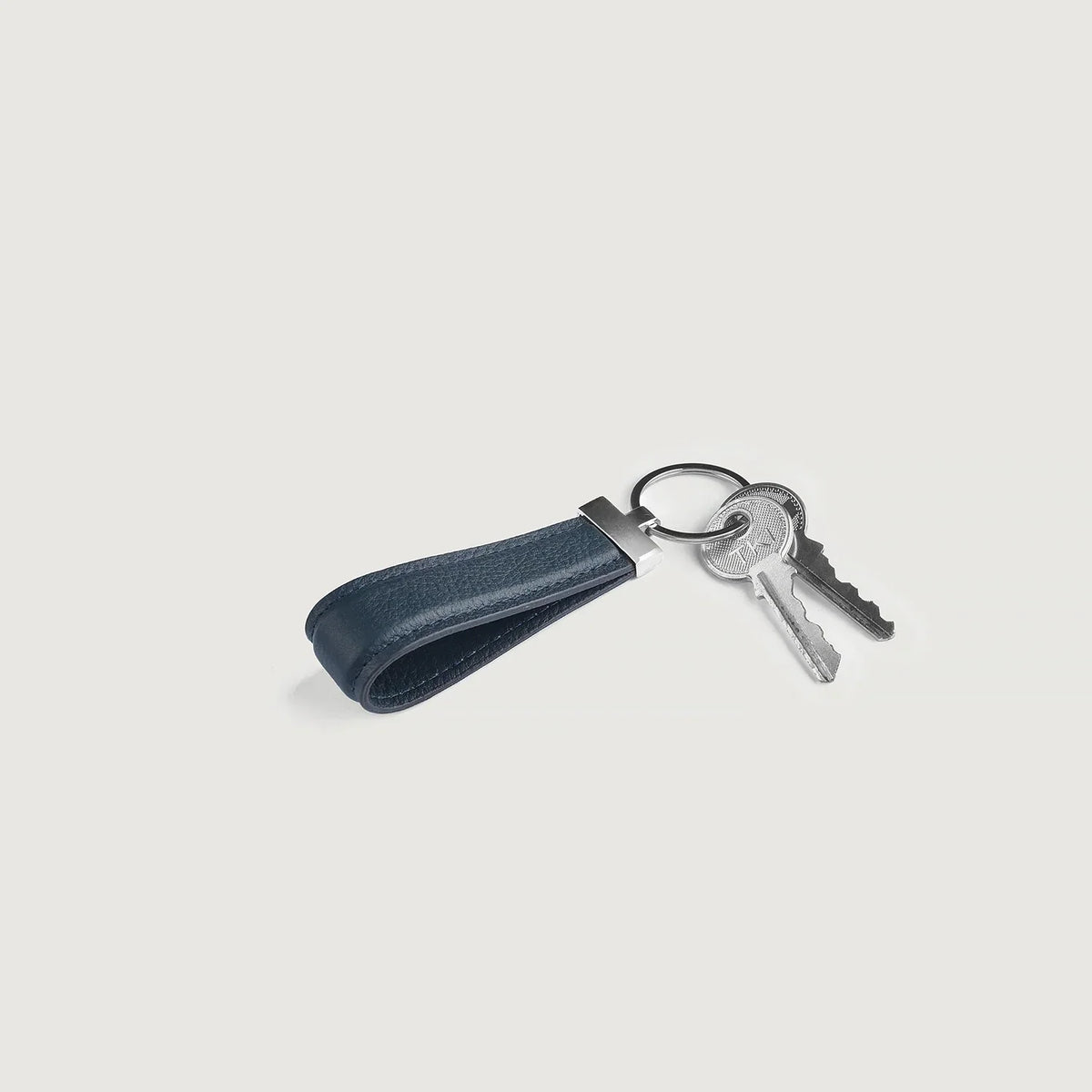 Brex Elroy Blue Leather Keychain - blue leather keychain, view 4