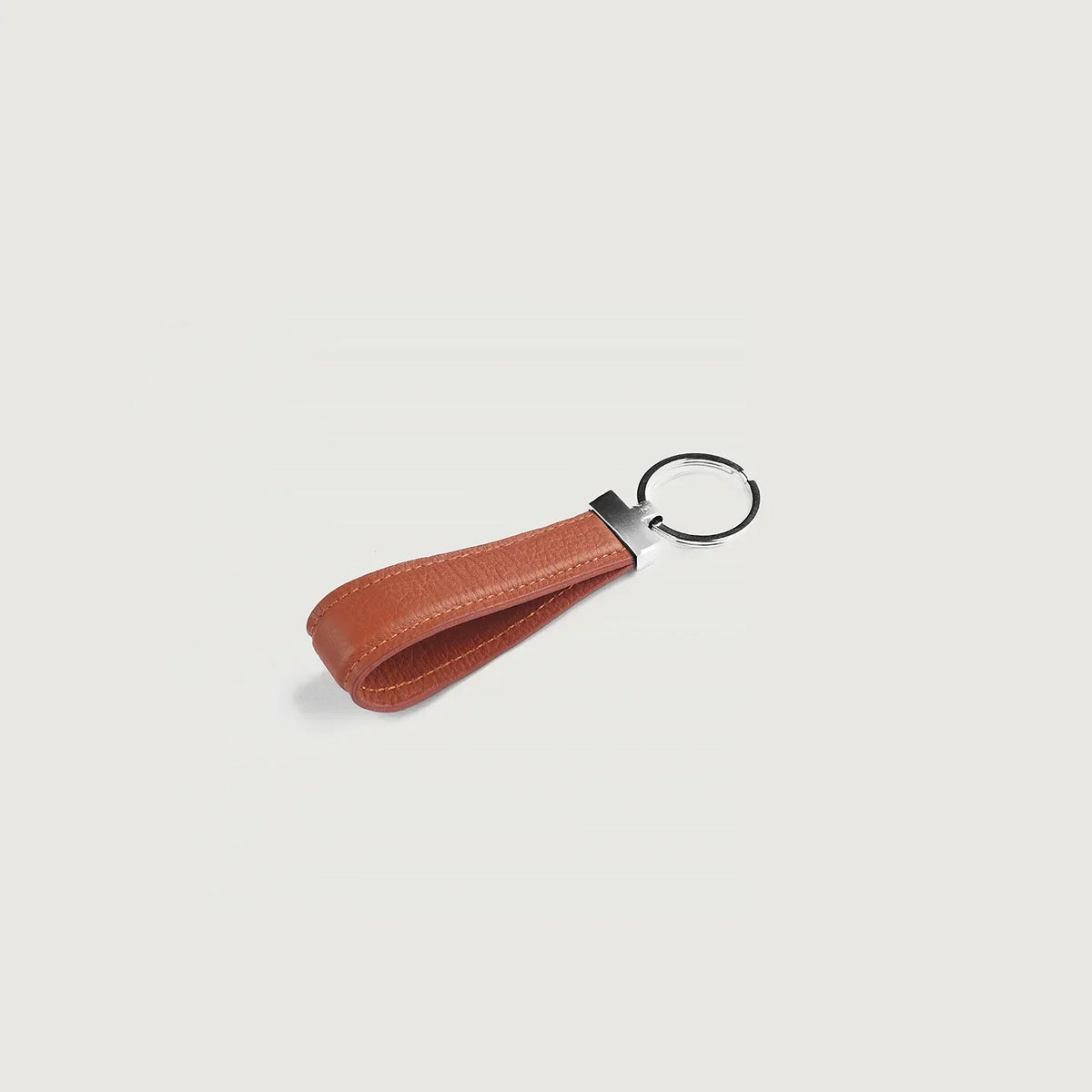 Brex Elroy Brown Leather Keychain - brown leather keychain, view 3