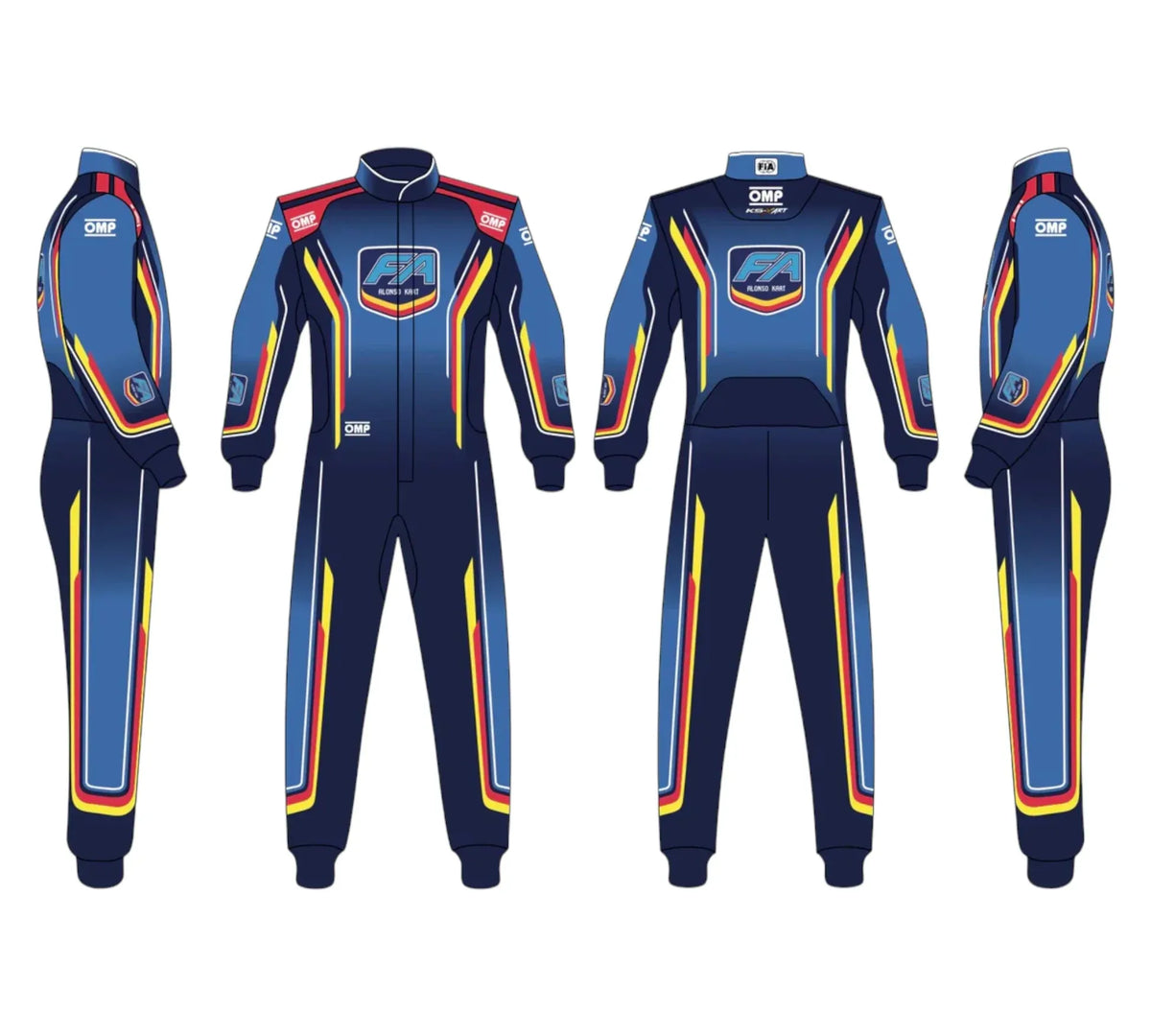 FA Karting Go Kart Racing Suit Sublimation Printed Kart Overall - go-kart racing suit, view 1 | Brex International