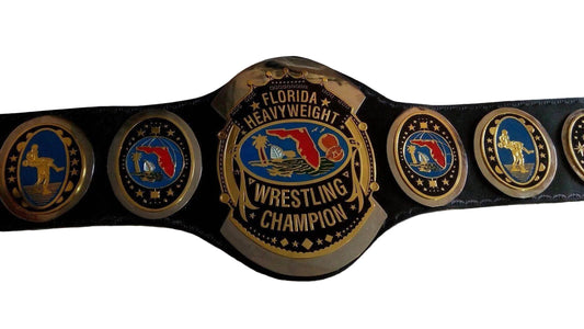 Florida Heavyweight Wrestling Championship Leather Inspired Title Belt - photo 1 of 3 | Brex International