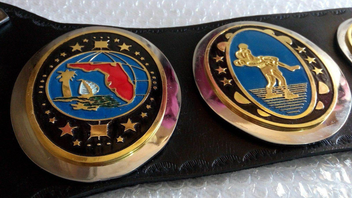 Florida Heavyweight Wrestling Championship Leather Inspired Title Belt - photo 3 of 3 | Brex International