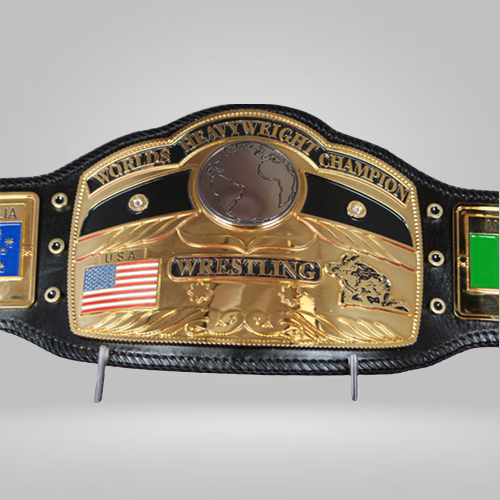 Globe Style Inspired Belt In Gold with Buttons - photo 2 of 2 | Brex International