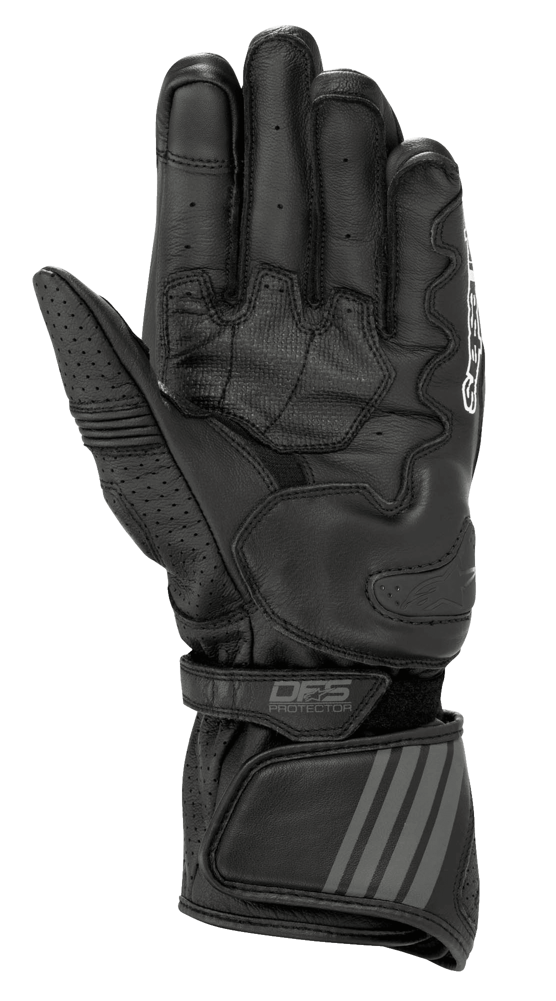GP Plus R V2 Gloves - Black - Alpinestars motorcycle gloves, view 2