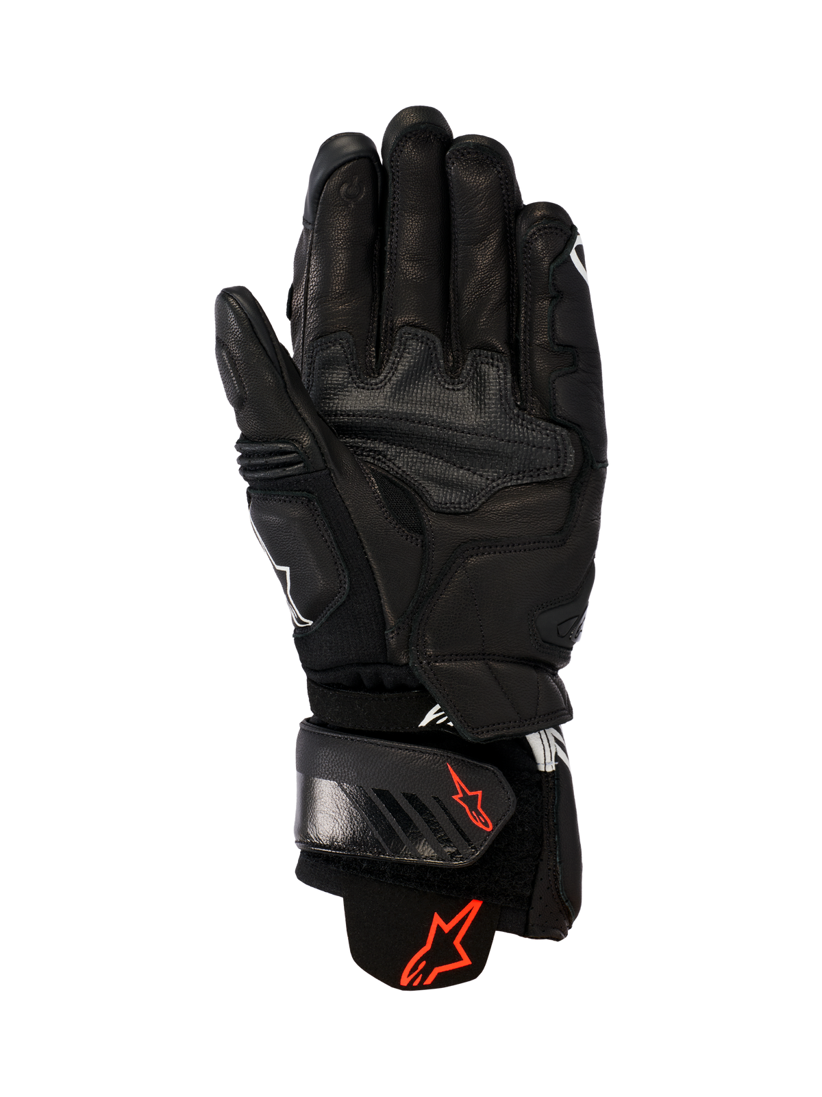 GP Plus R V3 Leather Gloves - Black/White - Alpinestars motorcycle gloves, view 2