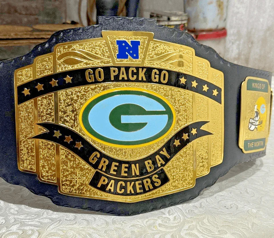Green Bay Packers NFL Championship Wrestling Inspired Belt Brass Alloy - photo 2 of 10 | Brex International
