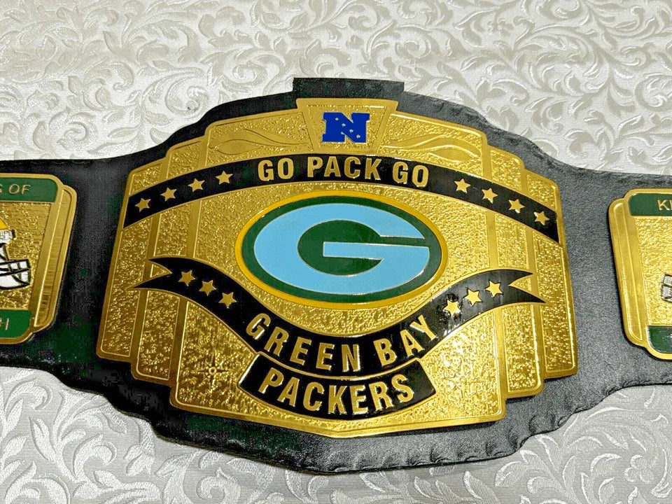 Green Bay Packers NFL Championship Wrestling Inspired Belt Brass Alloy - photo 8 of 10 | Brex International