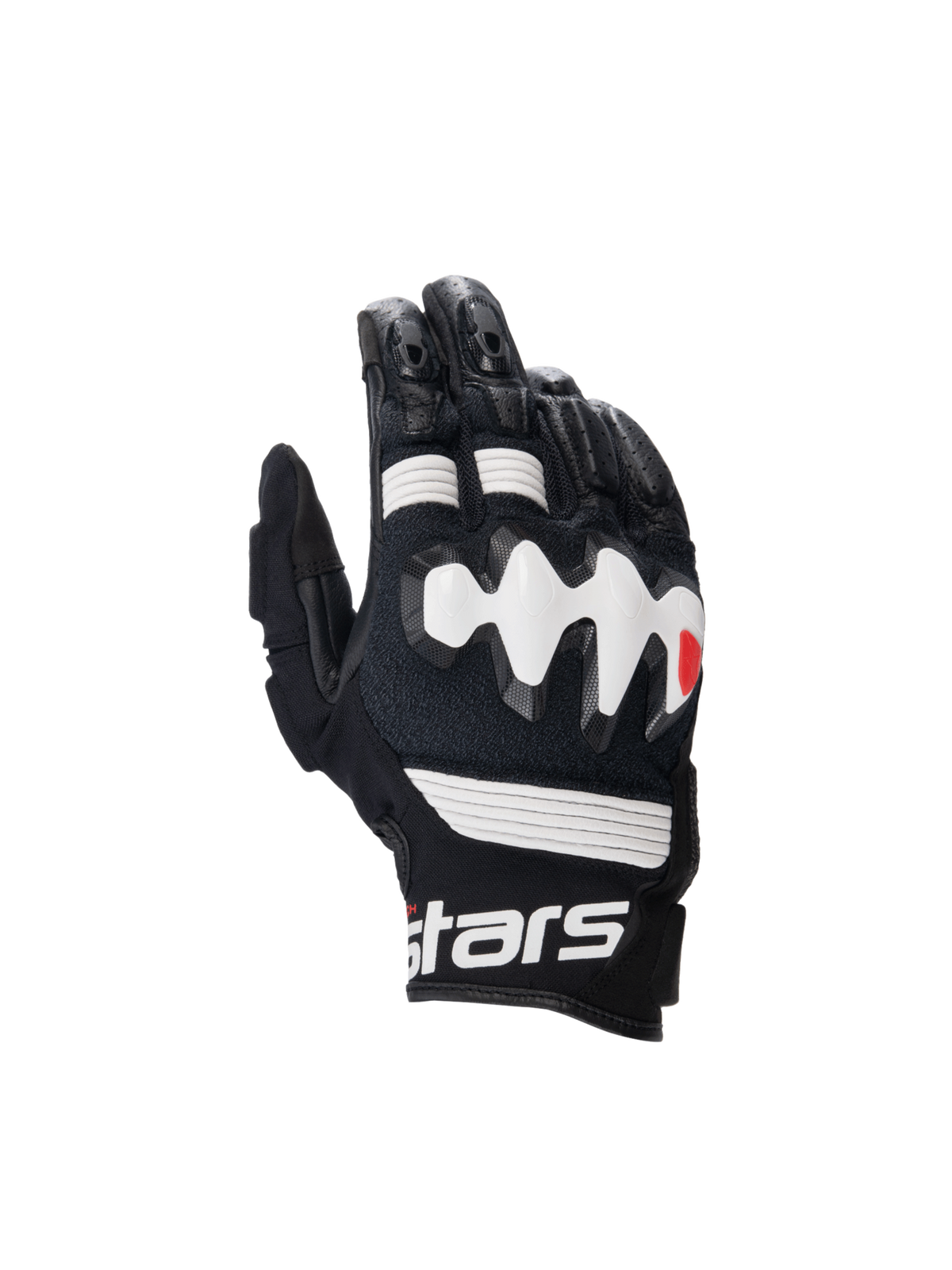 Halo Leather Gloves - Black/White - Alpinestars motorcycle gloves, view 1