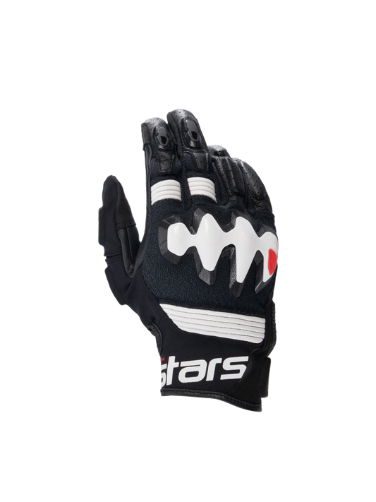 Halo Leather Gloves - Black/White - Alpinestars motorcycle gloves, view 1