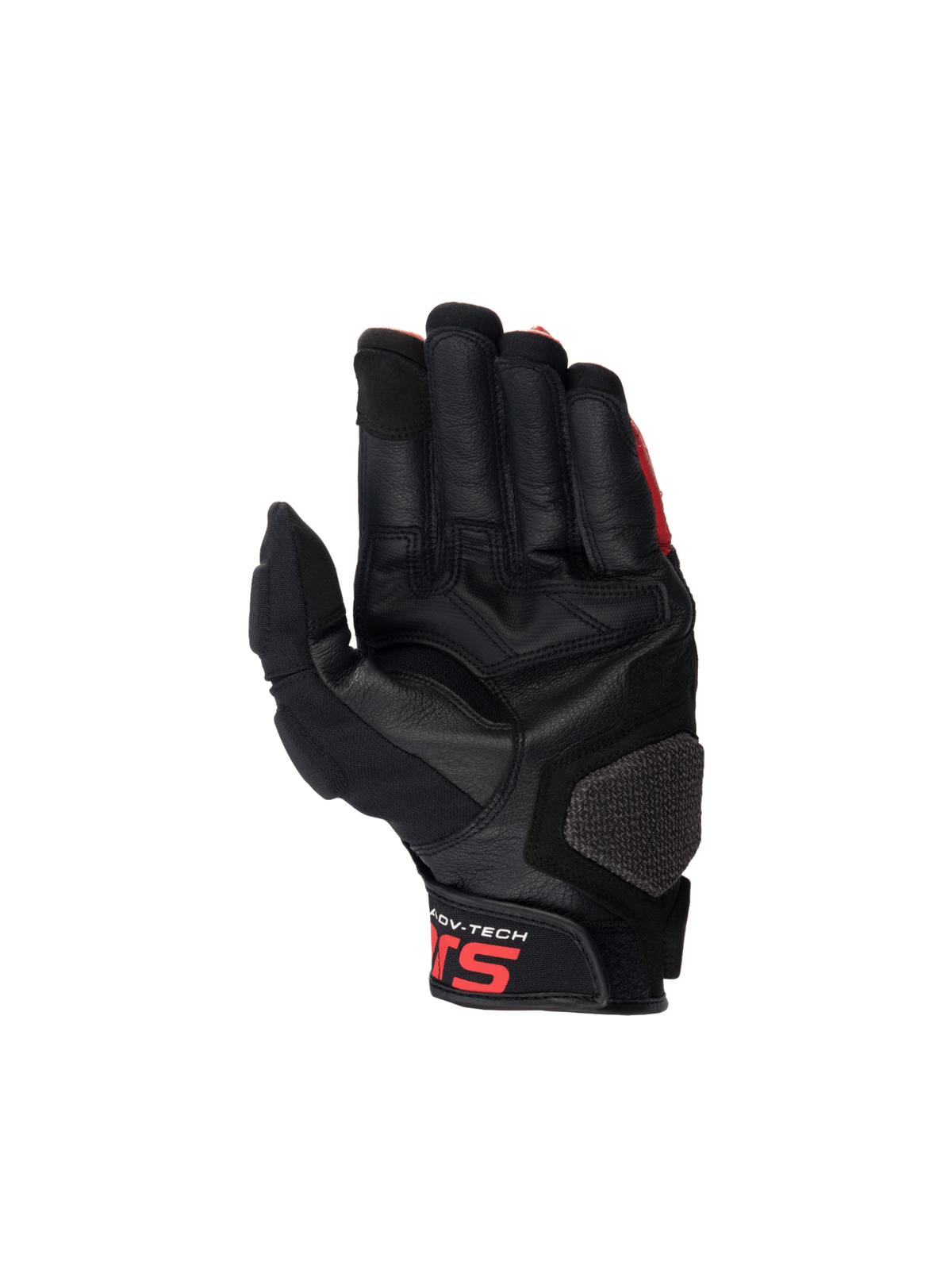 Halo Leather Gloves - Black/White/Bright Red - Alpinestars motorcycle gloves, view 2