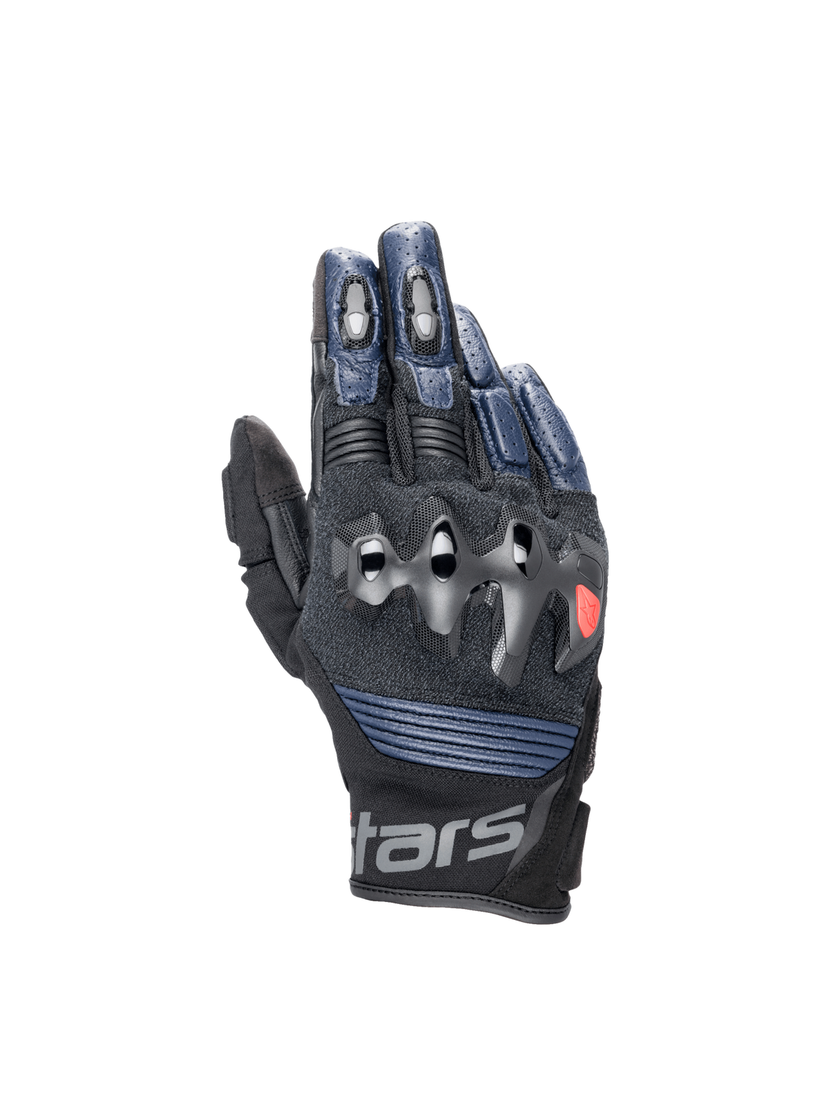Halo Leather Gloves - Dark Blue/Black - Alpinestars motorcycle gloves, view 1
