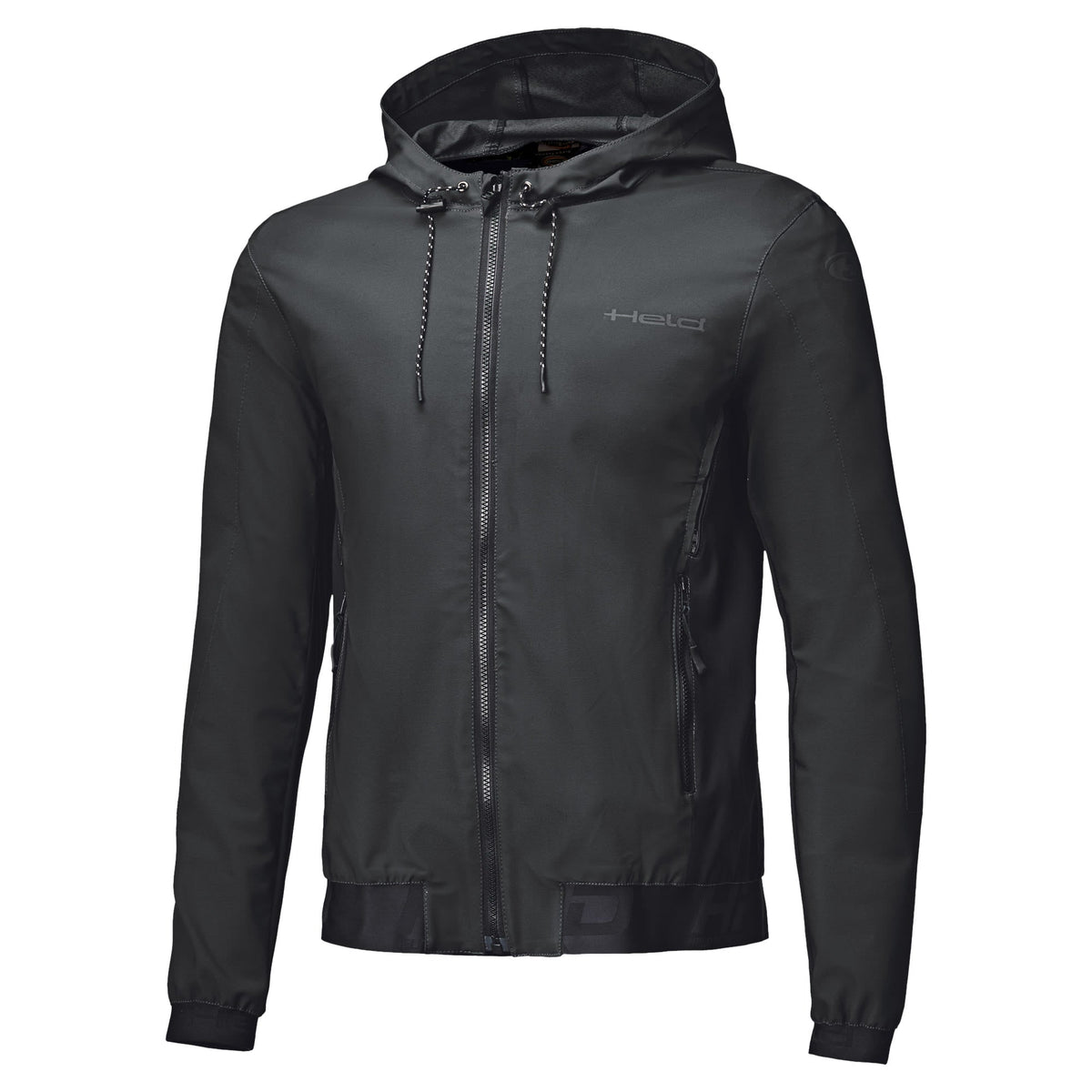 Brex International Held Dragger Textile Jacket - Black - short unisex and men's textile motorcycle jacket in black