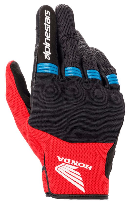 Honda Copper Glove - Black/Bright Red/Blue - Alpinestars motorcycle gloves, view 1
