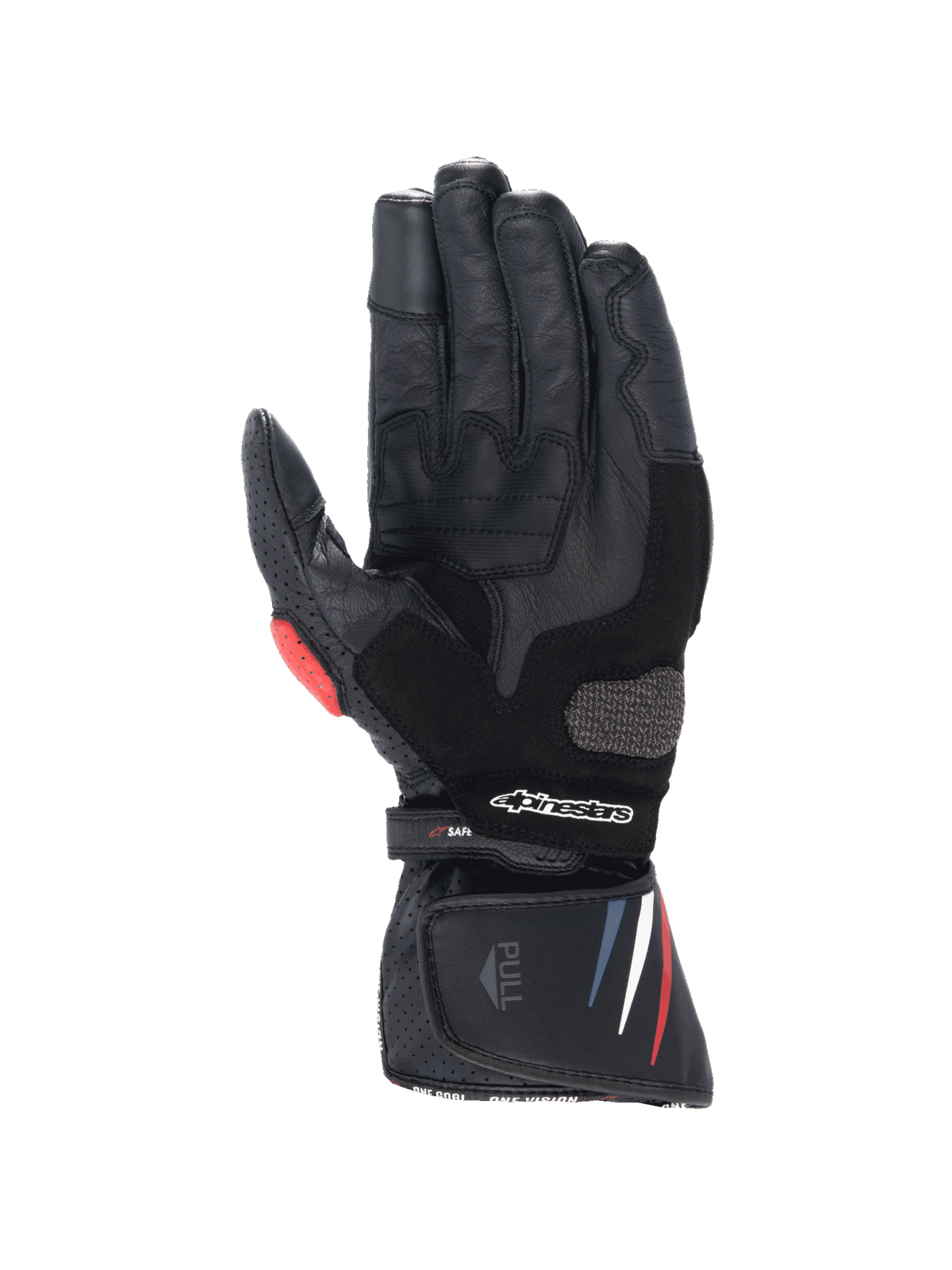 Honda SP-8 V3 Gloves - Black/Bright Red/Blue - Alpinestars motorcycle gloves, view 2